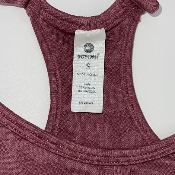 90 Degree By Reflex Womens Sports Bra Racerback Active Black Gray Old Rose Small - Picture 5 of 6